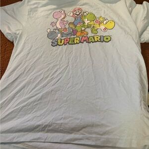 Nintendo Super Mario Kids T-Shirt - White with Multicolor Print